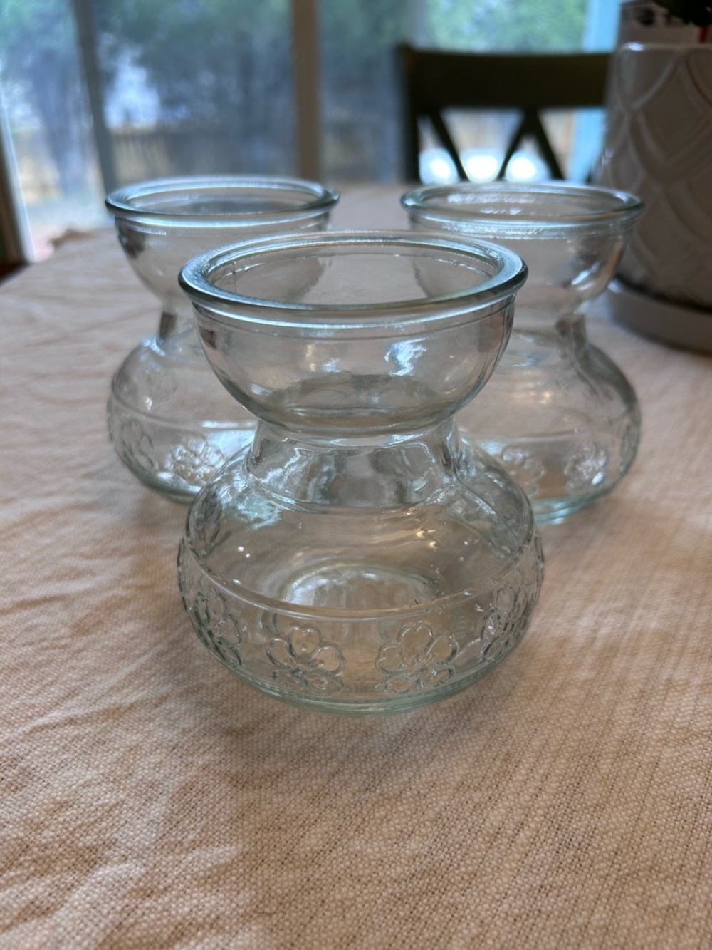 Vintage Clear glass Hyacinth forcing vases